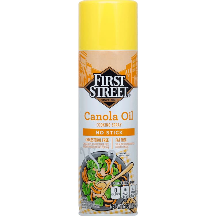 First Street Canola Oil, Cooking Spray, No
