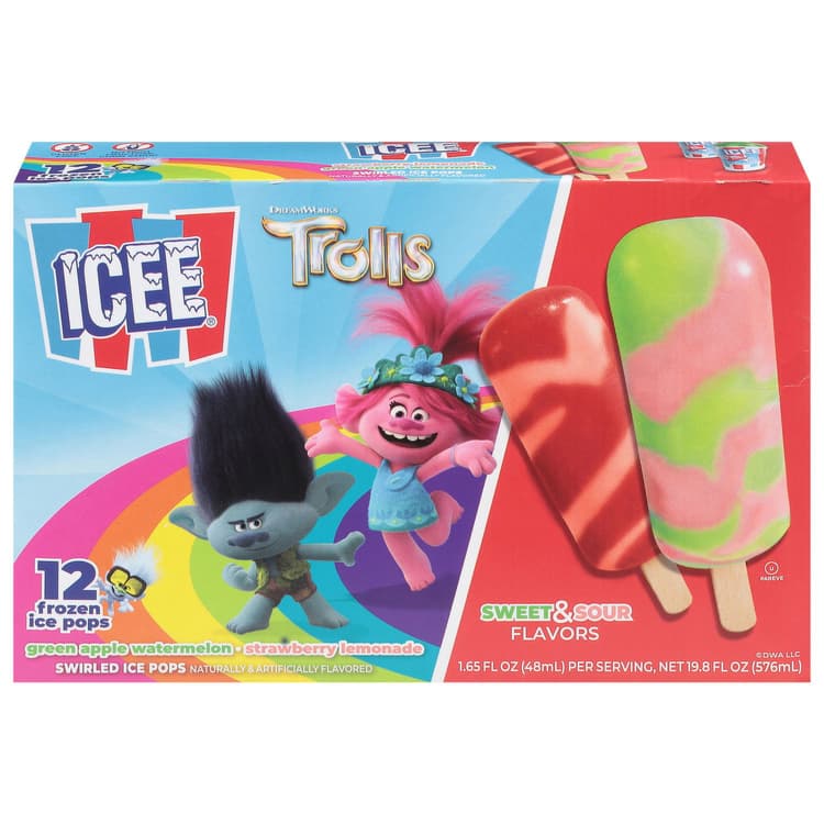 Icee Ice Pops, Swirled, Sweet & Sour Flavors