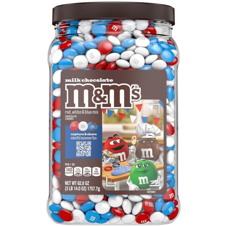 M&M'S Red, White & Blue Mix Milk Chocolate Candies