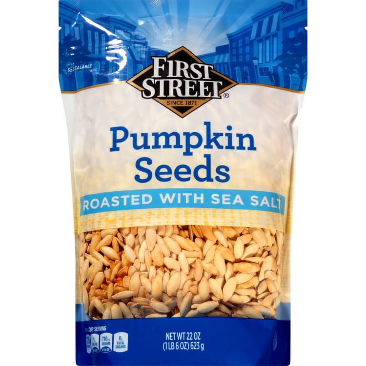 First Street Pumpkin Seeds, Roasted With Sea Salt