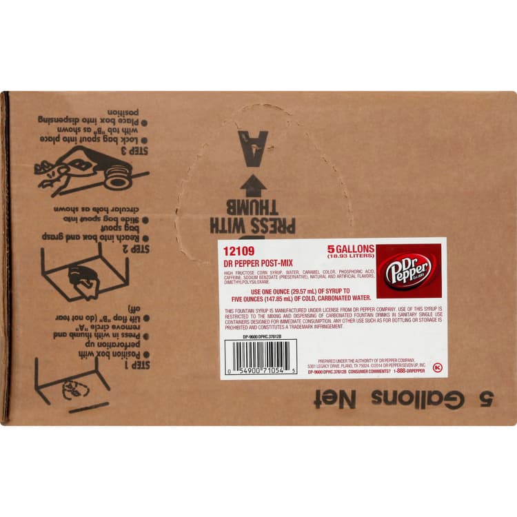 Dr. Pepper Cola, Post-Mix, 5 Gallons