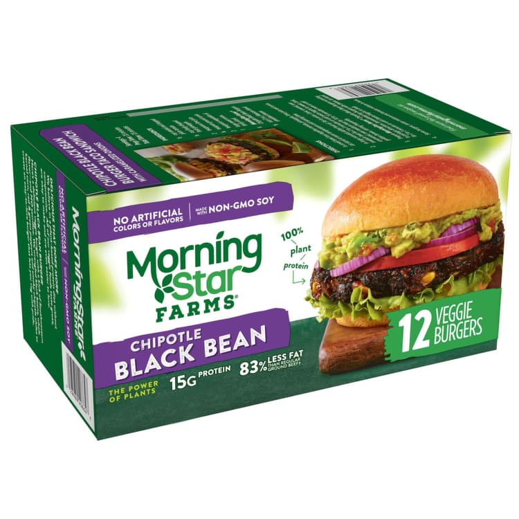 Morningstar Farms Veggie Burgers, Chipotle Black Bean