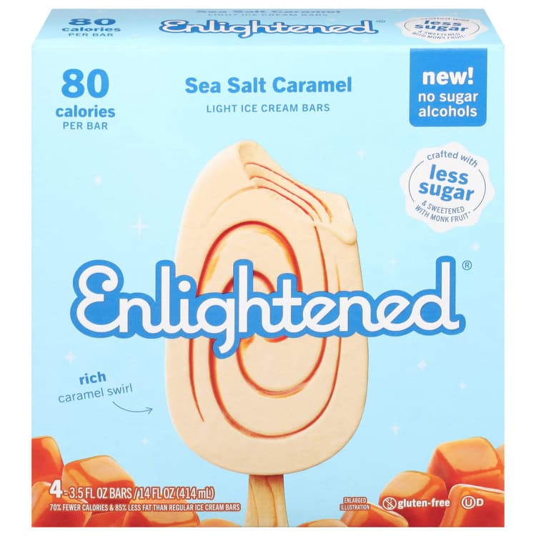 Enlightened Ice Cream Bars Light Sea Salt Caramel