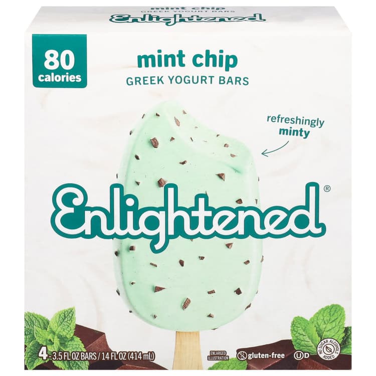 Enlightened Greek Yogurt Bars, Mint & Cookies