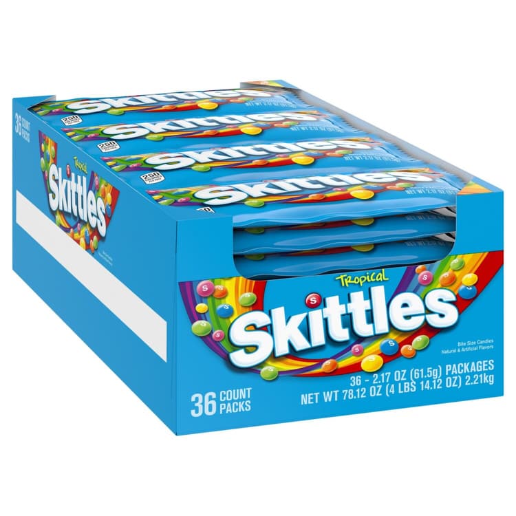 Skittles Tropical Bulk Full Size Chewy Candy