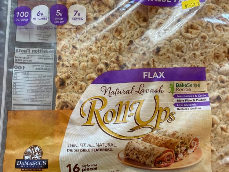 Damascus Bakeries Bake Sense Flax Natural Lavash Roll-Ups