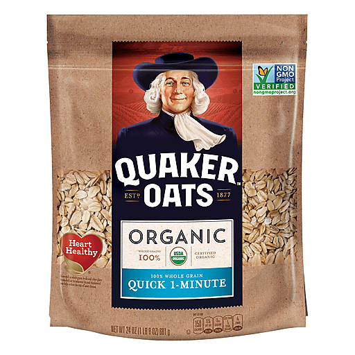 Quaker Oats Organic Quick 1-Minute 100% Whole Grain