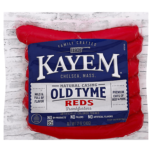 Kayem Old Tyme Natural Casing Reds Frankfurters