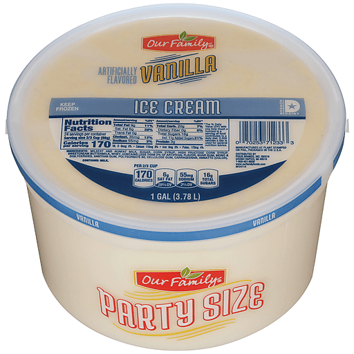 Our Family Artificially Flavored Vanilla Ice Cream