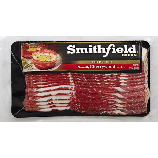 Smithfield Bacon, Naturally Cherrywood Smoked, Thick Cut