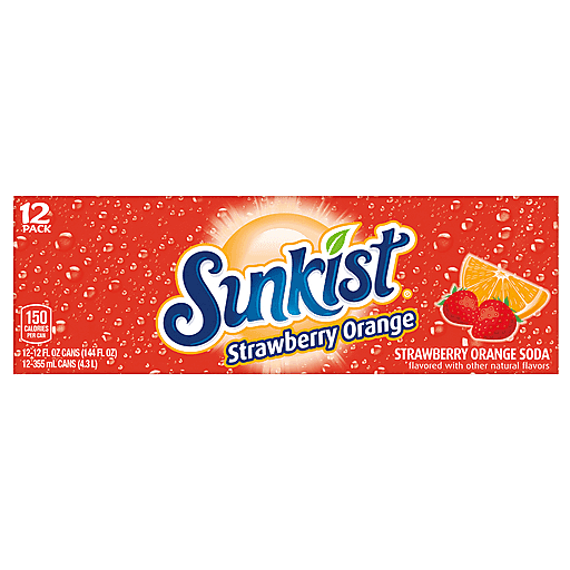  Sunkist Strawberry Orange Soda
