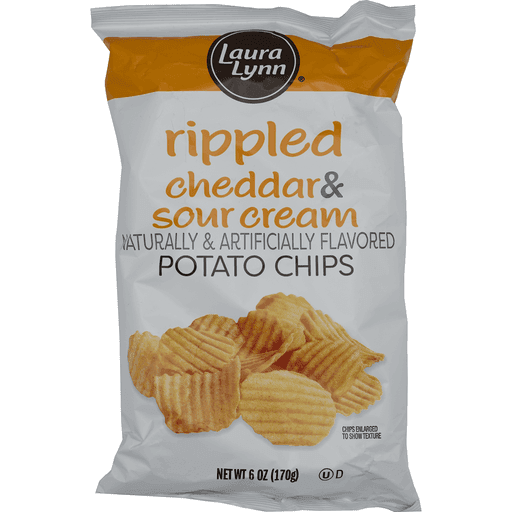 Laura Lynn Rippled Cheddar & Sour Cream Potato Chips