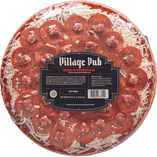 Village Pub Sausage & Pepperoni Pizza
