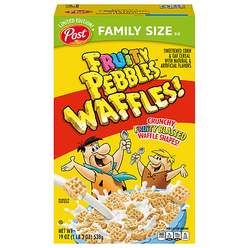 Post Fruity Pebbles Waffles Cereal