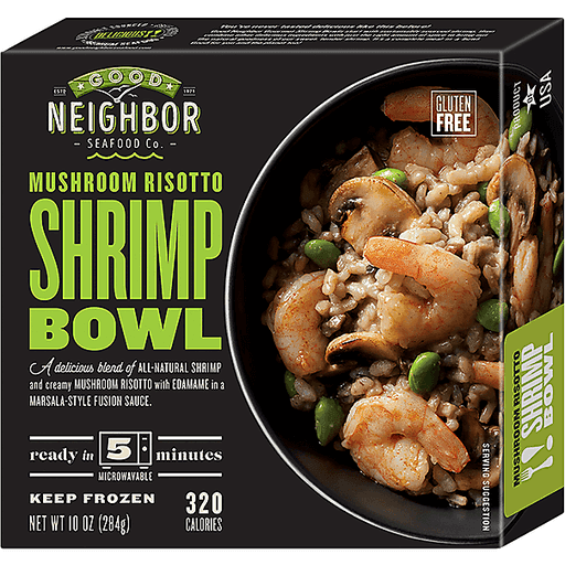 Good Neighbor Seafood Co. Shrimp Bowl Mushroom Risotto