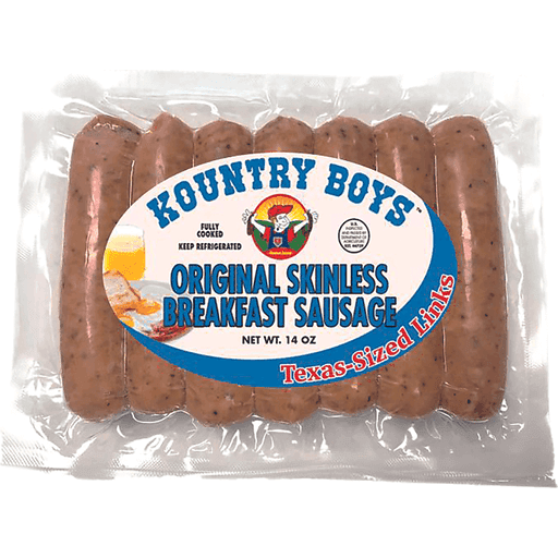 Kountry Boys Original Skinless Breakfast Sausage Texas-Sized Links