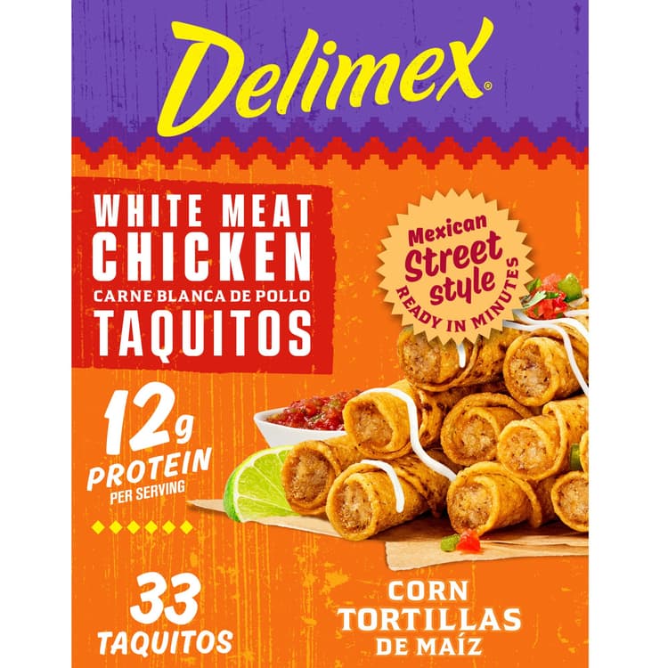 Delimex Taquitos, White Meat Chicken