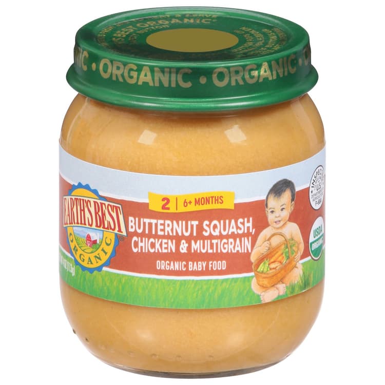 Earth'S Best Organic Stage 2 Baby Food - Butternut Squash, Chicken & Multigrain