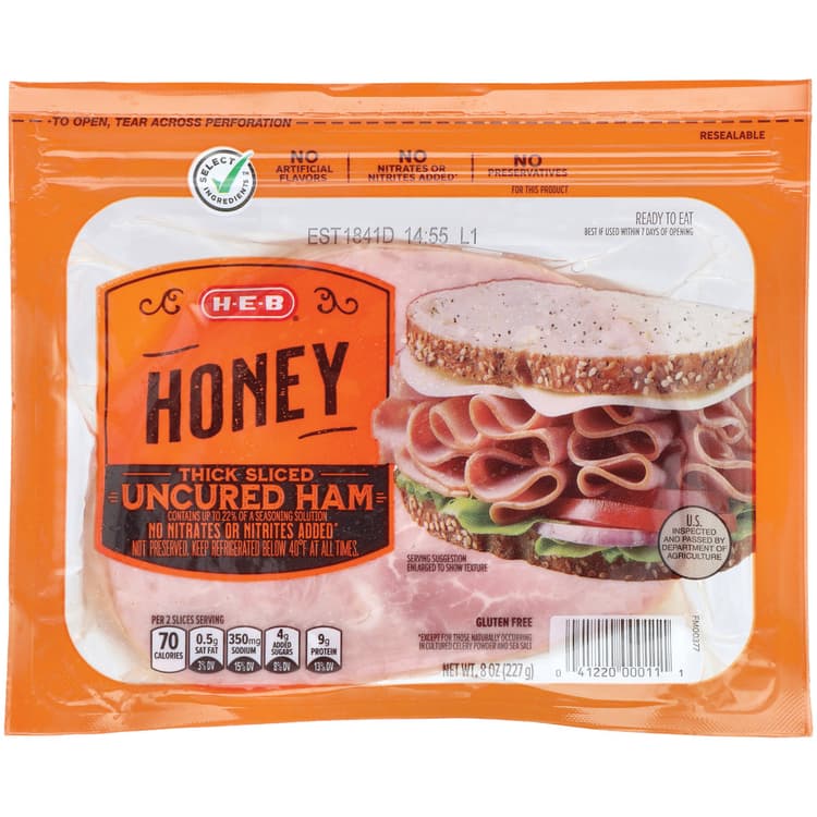 H-E-B Thick-Sliced Honey Ham