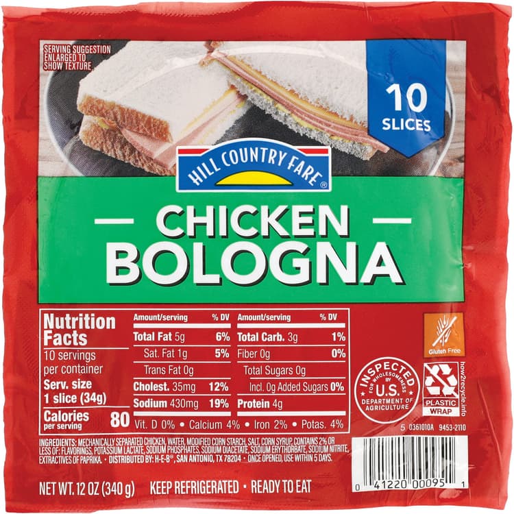 Hill Country Fare Chicken Sliced Bologna
