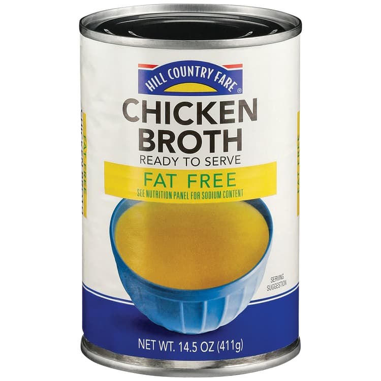 Hill Country Fare 99% Fat  Chicken Broth