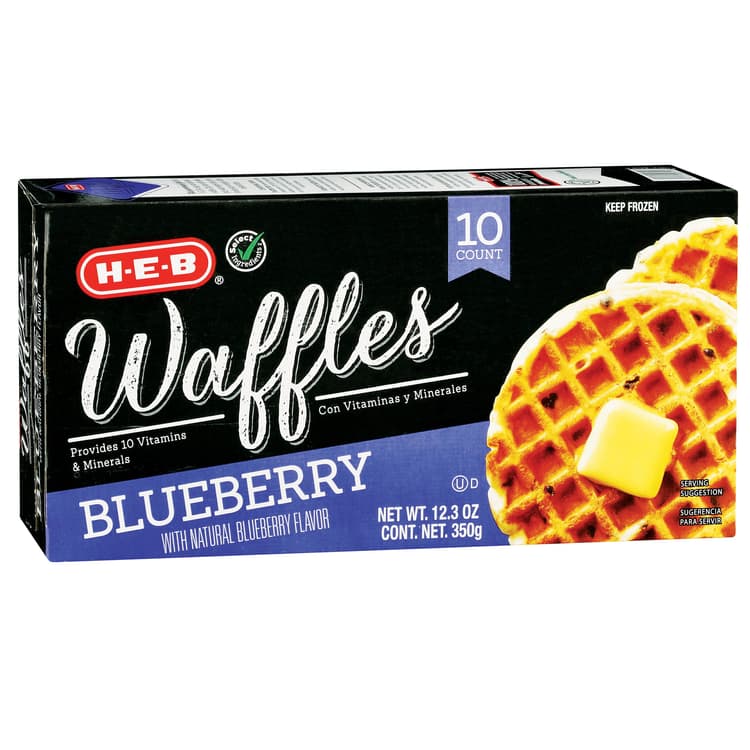 H-E-B  Waffles - Blueberry