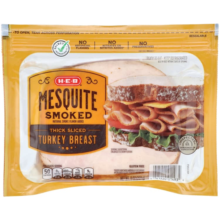 H-E-B Mesquite Smoked Thick-Sliced Turkey Breast