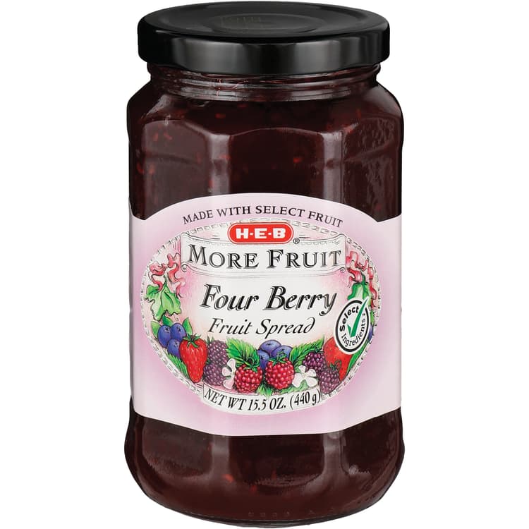H-E-B More Fruit Four Berry Fruit Spread
