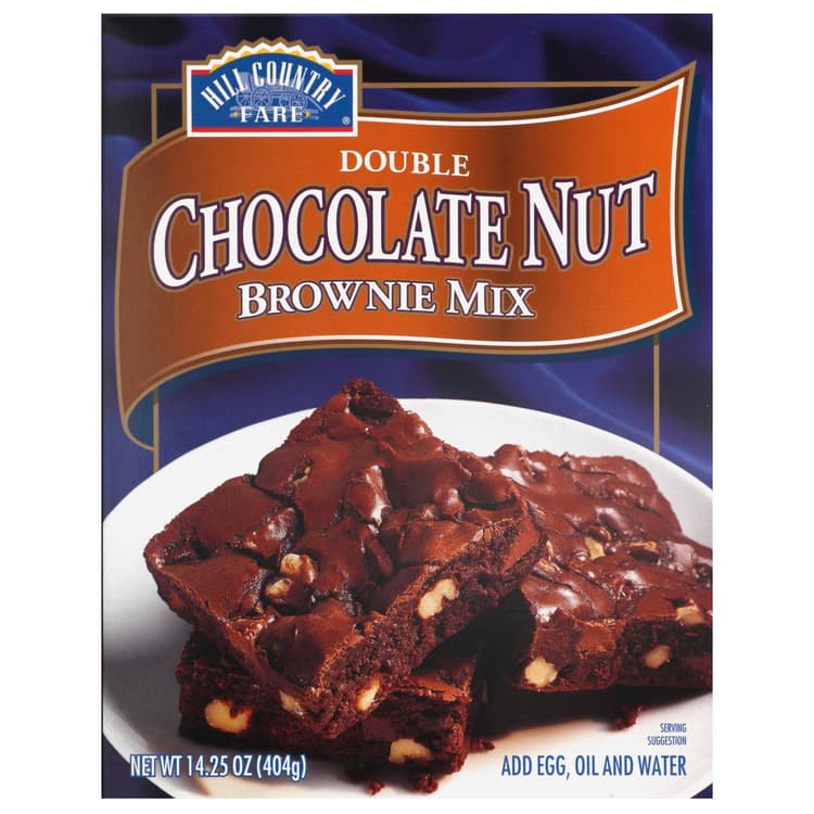 Hill Country Fare Double Chocolate Nut Brownie Mix