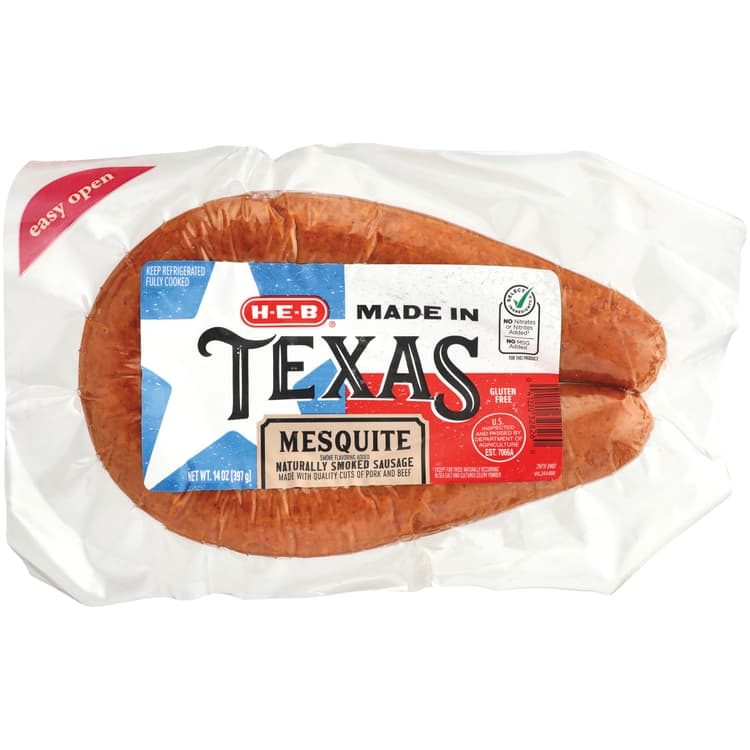 H-E-B Made In Texas Smoked Sausage - Mesquite