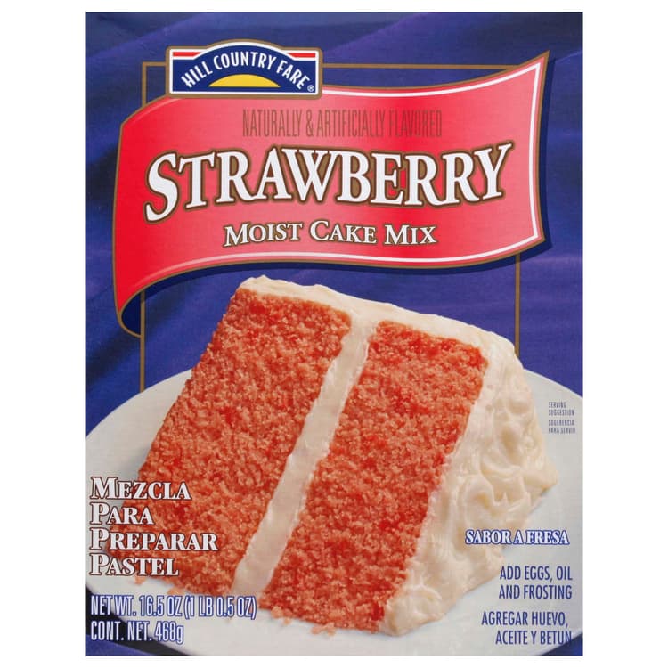 Hill Country Fare Strawberry Moist Cake Mix