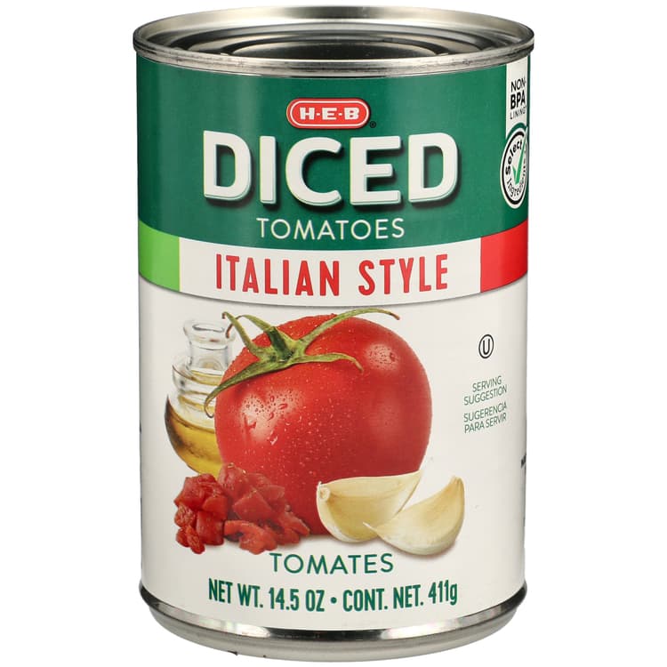 H-E-B Italian Style Diced Tomatoes