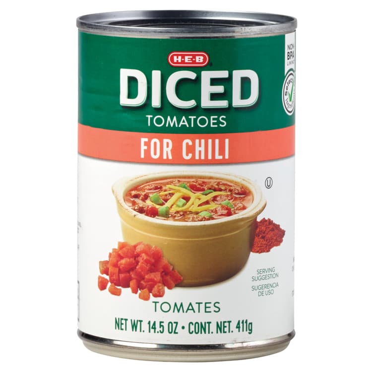 H-E-B Diced Tomatoes For Chili