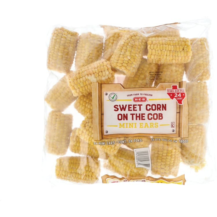 H-E-B  Sweet Mini Corn On The Cob