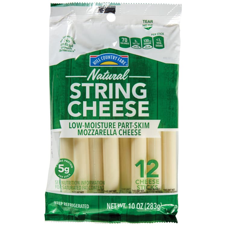Hill Country Fare Natural Mozzarella String Cheese