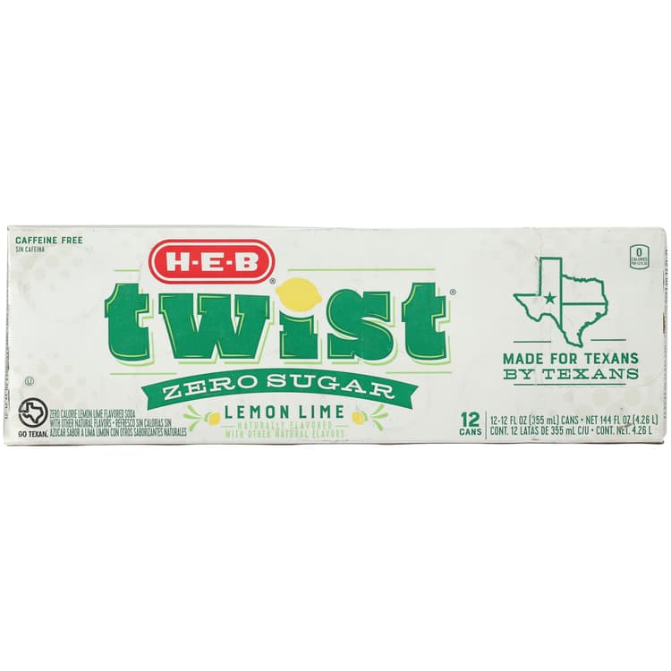 H-E-B Zero Sugar Twist Lemon Lime Soda