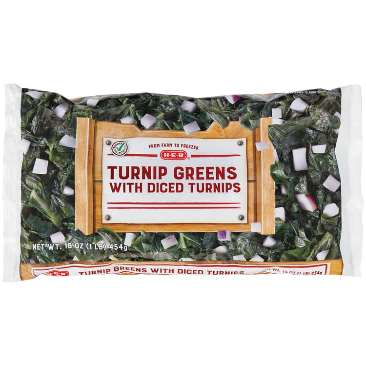 H-E-B  Turnip Greens & Diced Turnips