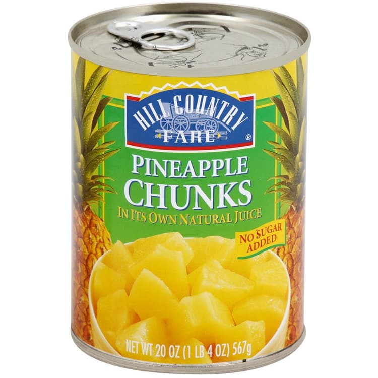 Hill Country Fare No Sugar Added Pineapple Chunks
