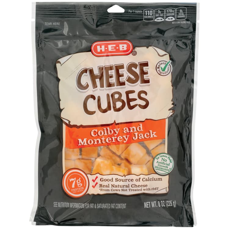 H-E-B Colby & Monterey Jack Cheese Cubes