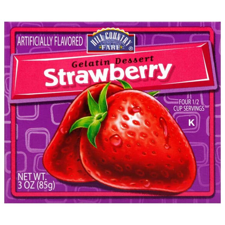 Hill Country Fare Strawberry Gelatin Dessert Mix