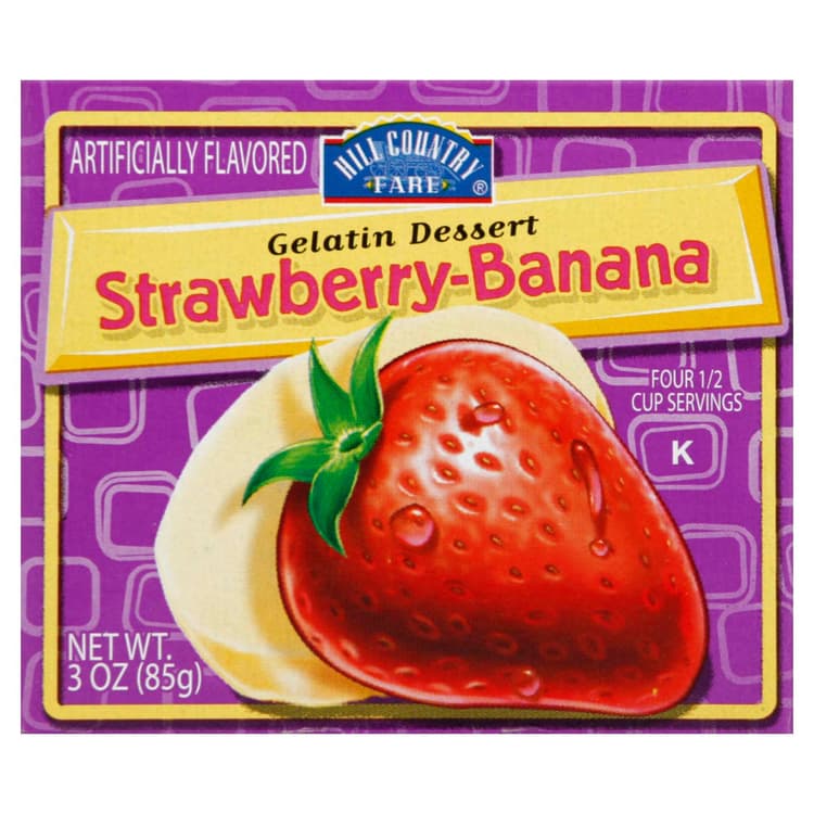 Hill Country Fare Strawberry-Banana Gelatin Dessert Mix