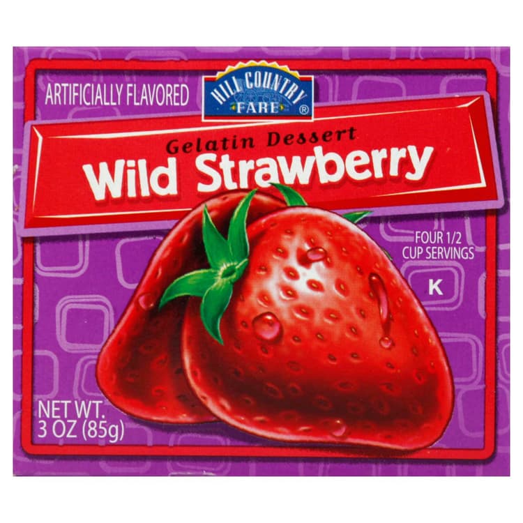 Hill Country Fare Wild Strawberry Gelatin Dessert Mix