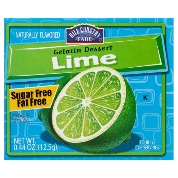 Hill Country Fare Sugar Free Lime Gelatin Dessert Mix