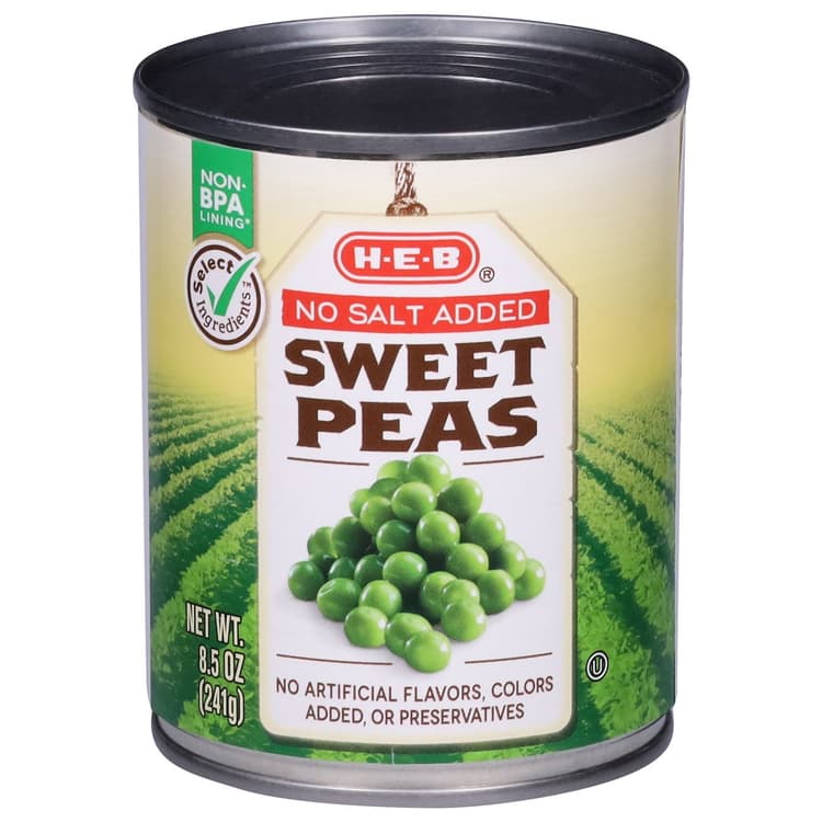 H-E-B No Added Salt Sweet Peas