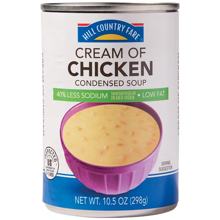 Hill Country Fare Reduced Sodium Cream Of Chicken Condensed Soup