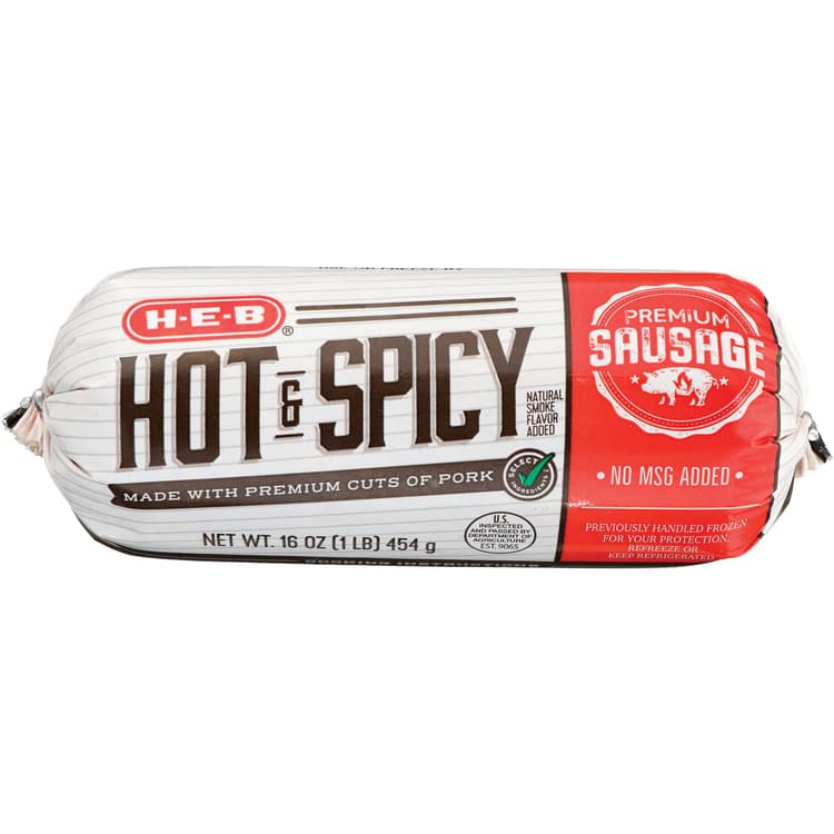 H-E-B Premium Pork Breakfast Sausage - Hot & Spicy