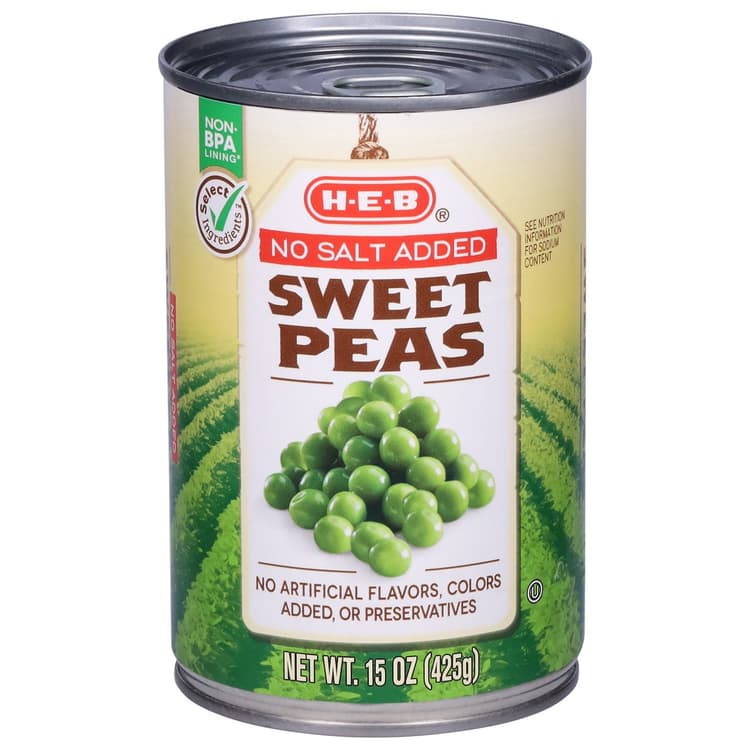 H-E-B No Salt Added Sweet Peas