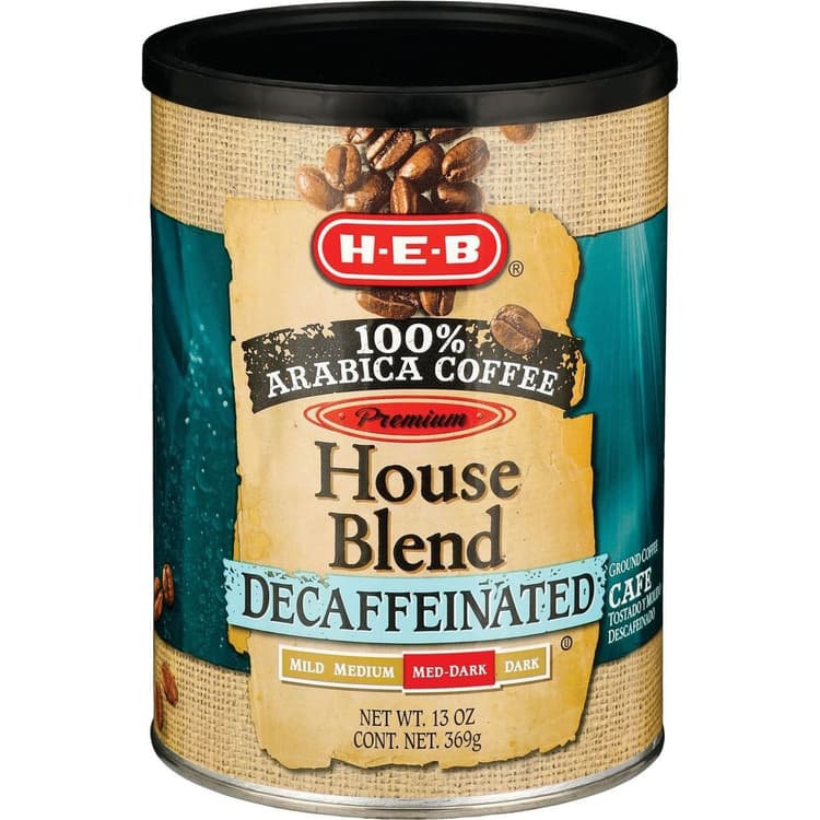 H-E-B Premium 100% Arabica Decaf House Med-Dark Ground Coffee