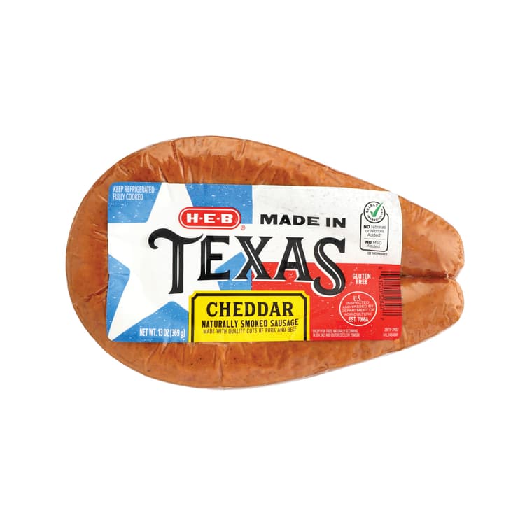 H-E-B Made In Texas Smoked Sausage - Cheddar