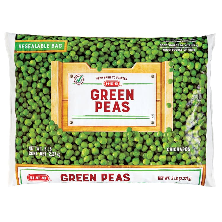 H-E-B  Green Peas - Texas Size